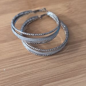 Elegant Silver Hoop Earrings